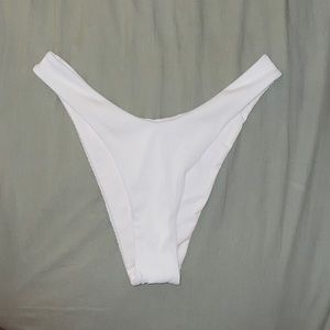 white ribbed bikini bottoms